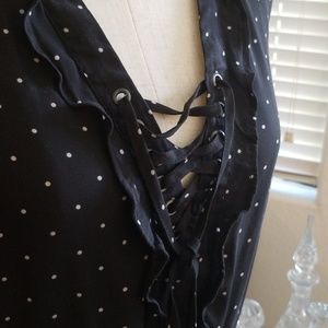Flash Sale! Torrid Polka Dot Chiffon Tank Blouse